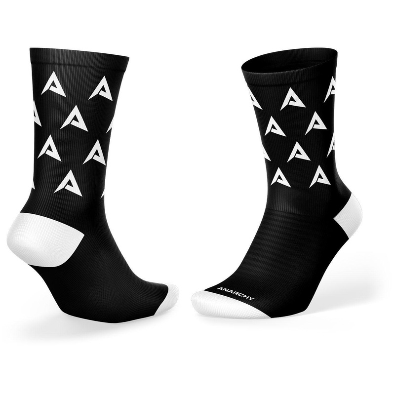 Anarchy Performance Sports Socks – Black/White Repeat