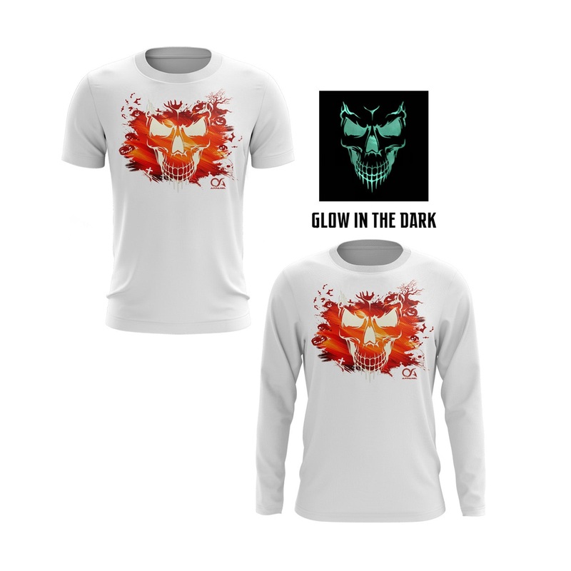 Halloween Glow In The Dark Logo – Semisub – Skull – White