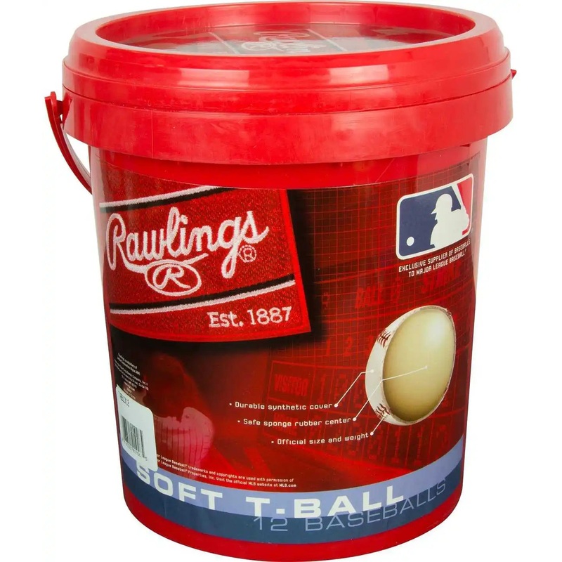 Rawlings Bucket of 12 T-Balls – 1 dozen balls