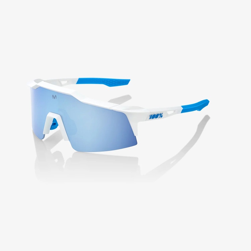 100 Percent Sunglasses – SPEEDCRAFT SL – Movistar Team White – HiPER Blue Multilayer Mirror Lens