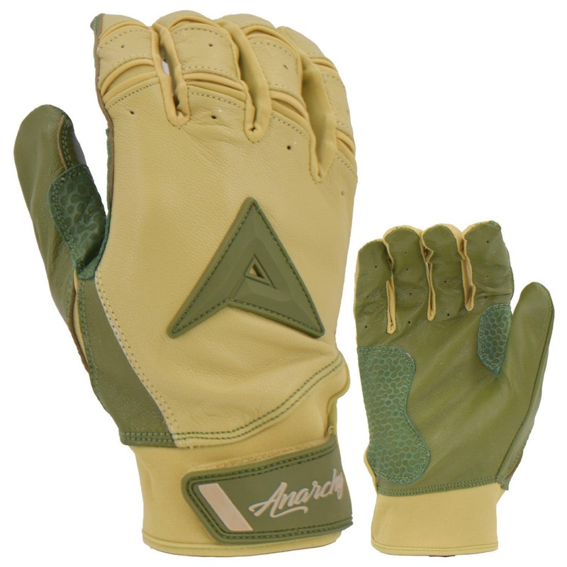Anarchy Grindstone Short Cuff Batting Glove – Tan/OD Green