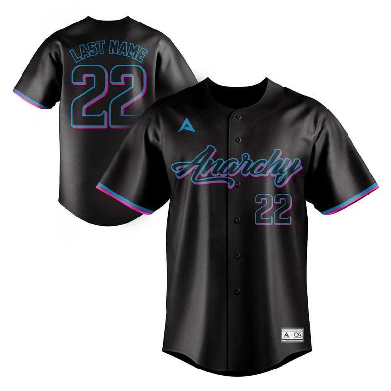 Anarchy Short Sleeve Full Button Jersey (Customized Buy-In) – Black