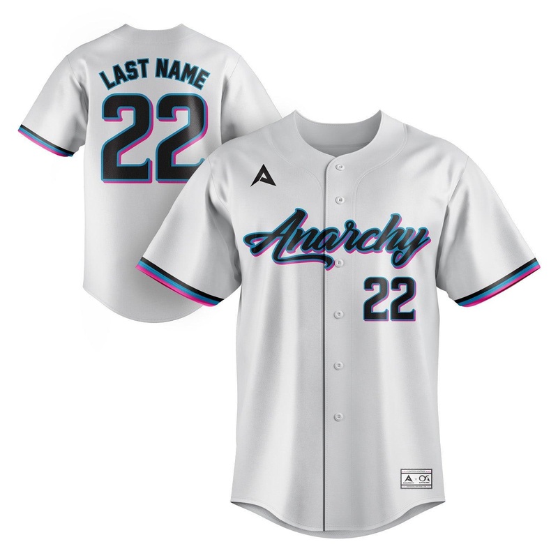 Anarchy Short Sleeve Full Button Jersey (Customized Buy-In) – White