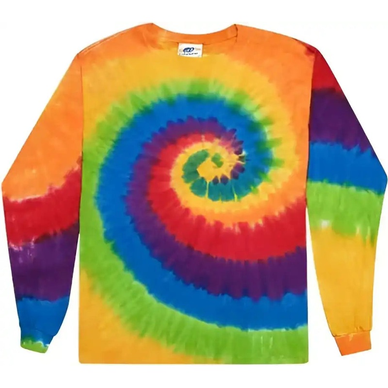 Colortone 2000Y Youth Tie-Dyed Long Sleeve T-Shirt – Prism
