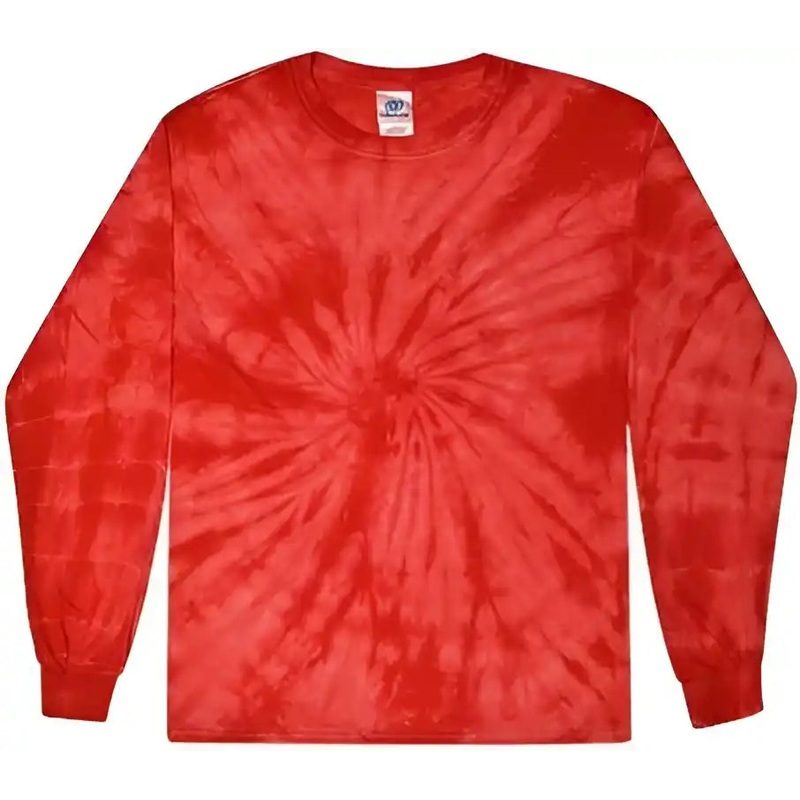 Colortone 2000Y Youth Tie-Dyed Long Sleeve T-Shirt – Spider Red
