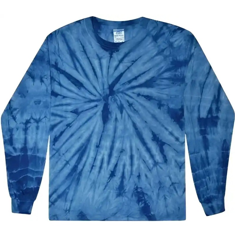 Colortone 2000Y Youth Tie-Dyed Long Sleeve T-Shirt – Spider Royal