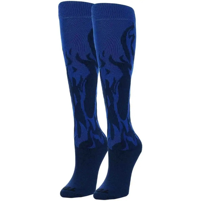 TCK Krazisox Flame Knee High Socks – Blue Black