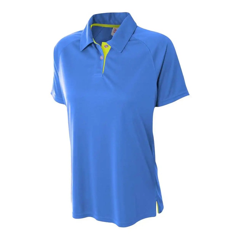 A4 NW3293 Womens Contrast Performance Polo – Royal Lime