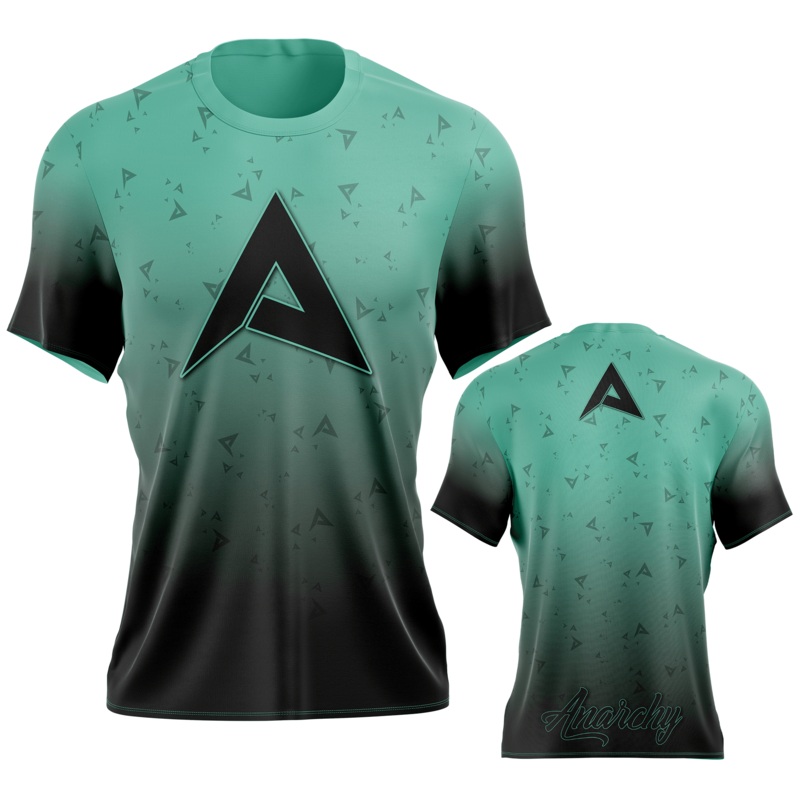 Anarchy Bat Company Short Sleeve Shirt – Mint/Black Fade