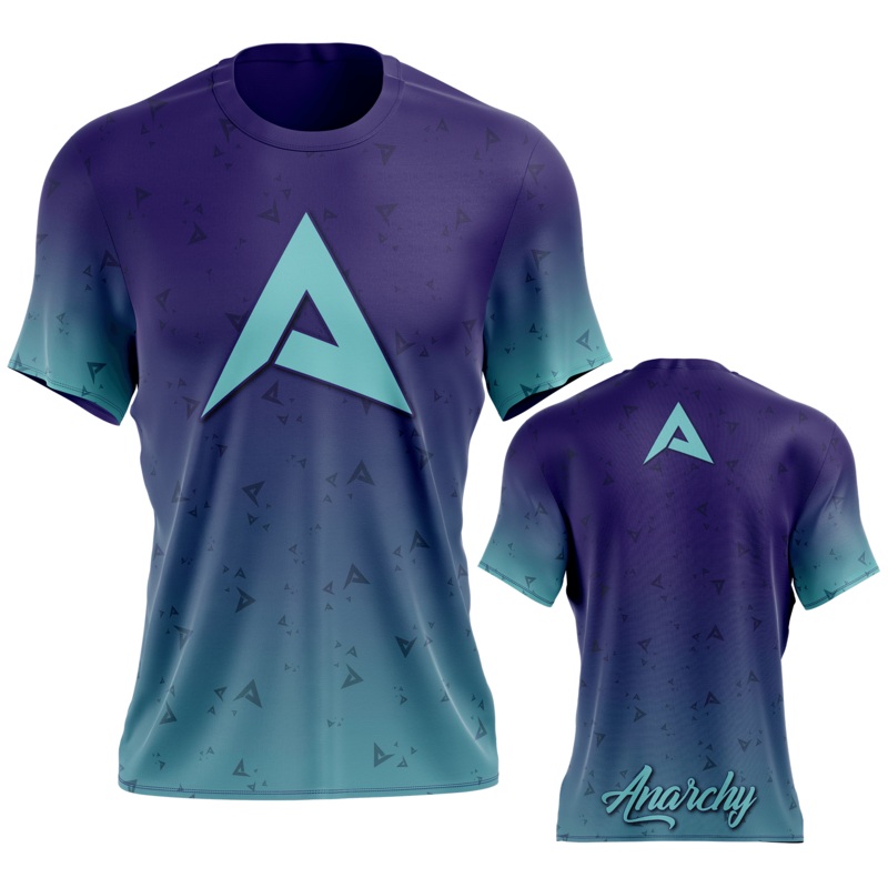 Anarchy Bat Company Short Sleeve Shirt – Purple/Carolina Fade