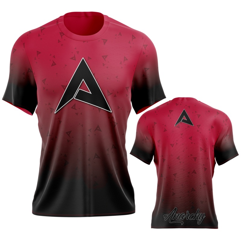 Anarchy Bat Company Short Sleeve Shirt – Red/Black Fade