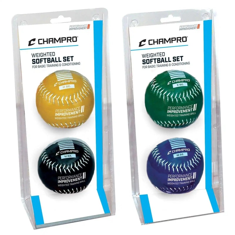Champro CSB7AS-CSB7BS Weighted Training Softball Set 9 & 10 oz.
