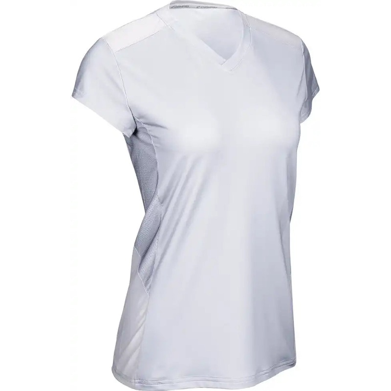 Champro VJ12 Point Cap Sleeve Girls Volleyball Jersey – White