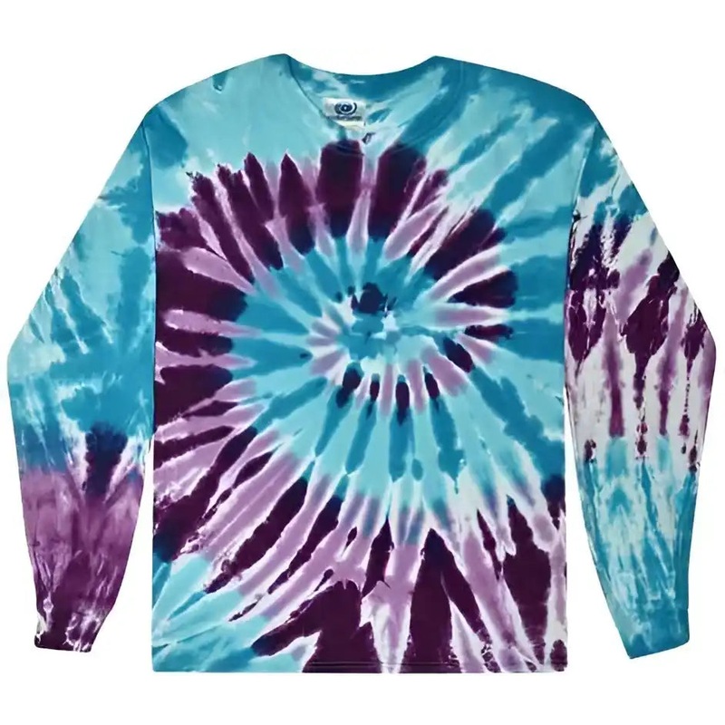 Colortone 2000Y Youth Tie-Dyed Long Sleeve T-Shirt – Barbados