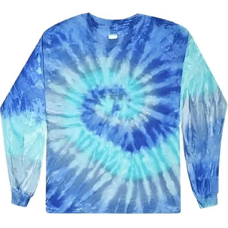 Colortone 2000Y Youth Tie-Dyed Long Sleeve T-Shirt – Blue Jerry