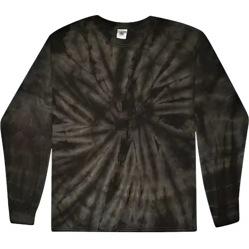 Colortone 2000Y Youth Tie-Dyed Long Sleeve T-Shirt – Spider Black