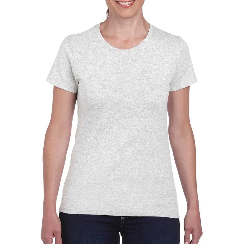 Gildan 5000L Ladies Heavy Cotton 100% Cotton T-Shirt – Ash Grey