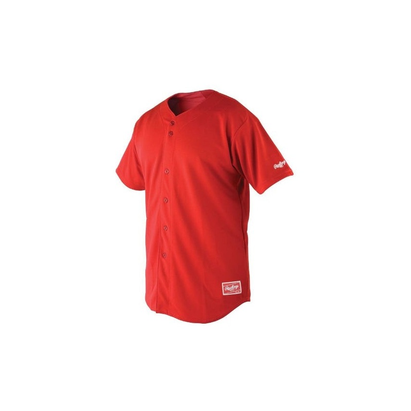 Honkbal Jersey – RYBBJ350 – Jeugd – Full Button (Rood)