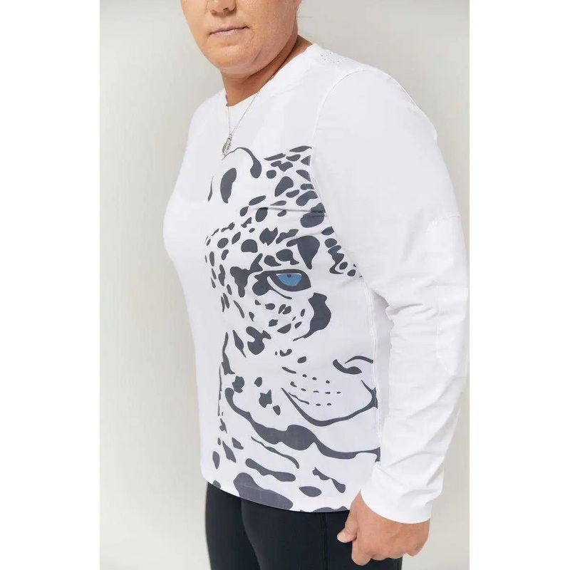 RIT-IT Women’s Long Sleeve Training Top | Leopard Cast – White
