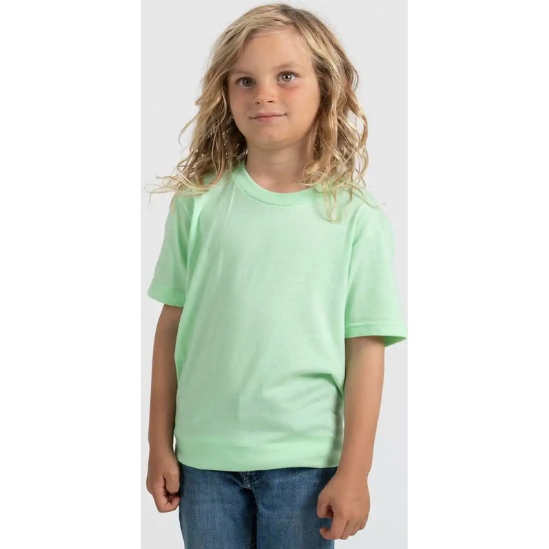 Tultex 235 Youth Fine Jersey T-Shirt – Heather Neo Mint