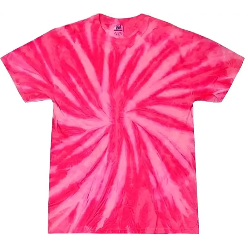 Colortone 1000Y Youth Multi-Color Tie-Dyed T-Shirt – Neon Bubblegum