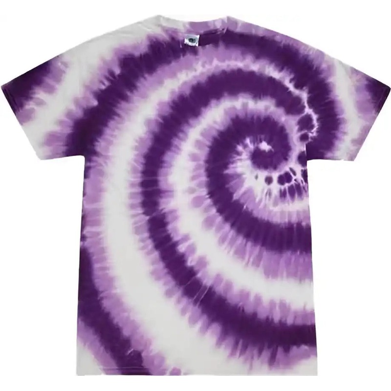 Colortone 1000Y Youth Multi-Color Tie-Dyed T-Shirt – Swirl Purple