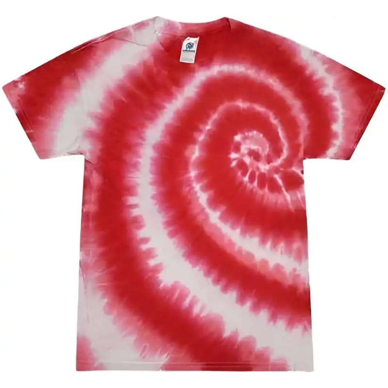 Colortone 1000Y Youth Multi-Color Tie-Dyed T-Shirt – Swirl Red