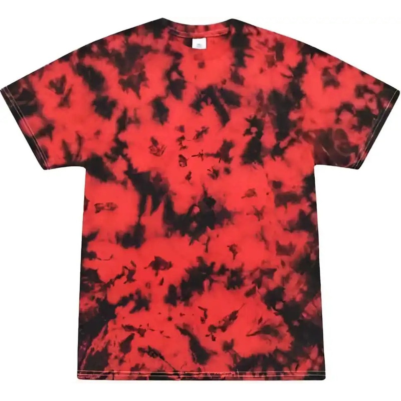 Colortone 1390 Crystal Wash T-Shirt – Crystal Red/ Black