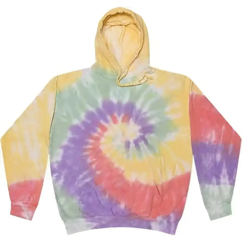 Colortone 8777 Tie-Dyed Hooded Sweatshirt – Zen Rainbow