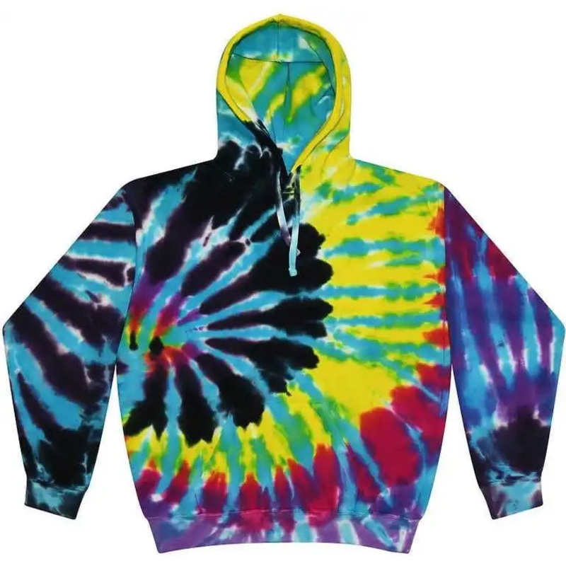 Colortone 8777Y Youth Tie-Dyed Hooded Sweatshirt – Flashback