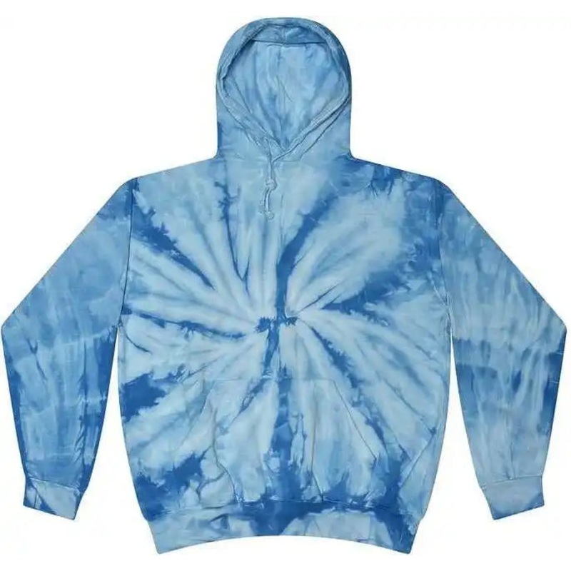 Colortone 8777Y Youth Tie-Dyed Hooded Sweatshirt – Spider Baby Blue