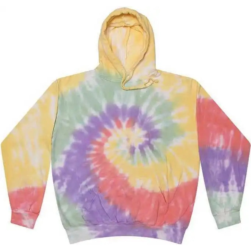 Colortone 8777Y Youth Tie-Dyed Hooded Sweatshirt – Zen Rainbow