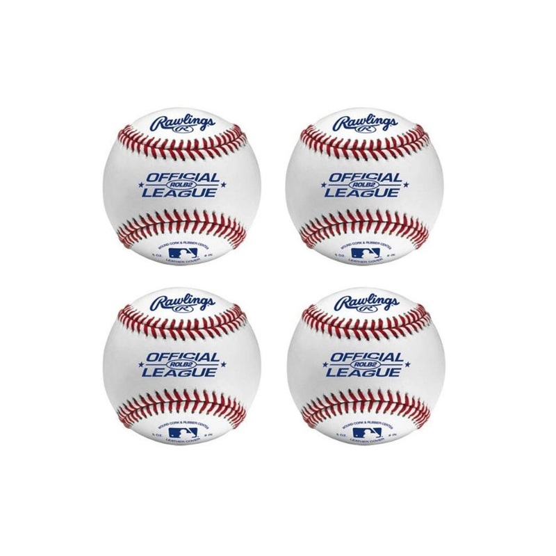 Honkbal – 4 Stuks – Honkballen – MLB (Wit)