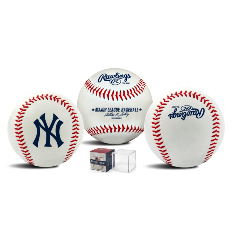 MLB Original Team Logo Honkbal – Incl. BallQube Display – NY Yankees