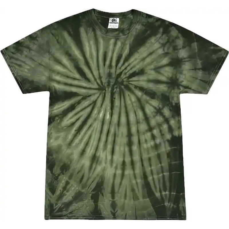 Colortone 1000Y Youth Multi-Color Tie-Dyed T-Shirt – Spider Green