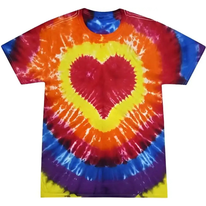 Colortone 1150 Shapes Tie-Dyed T-Shirt – Multicolor Heart