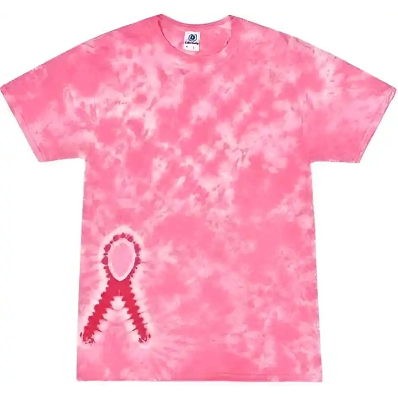 Colortone 1150 Shapes Tie-Dyed T-Shirt – Pink Ribbon
