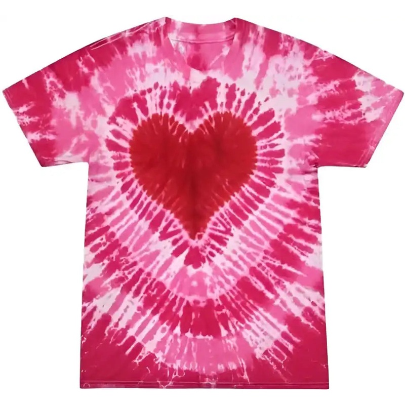 Colortone 1150Y Youth Shapes Tie-Dyed T-Shirt – Pink Heart
