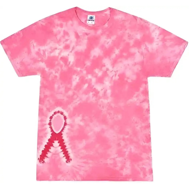 Colortone 1150Y Youth Shapes Tie-Dyed T-Shirt – Pink Ribbon