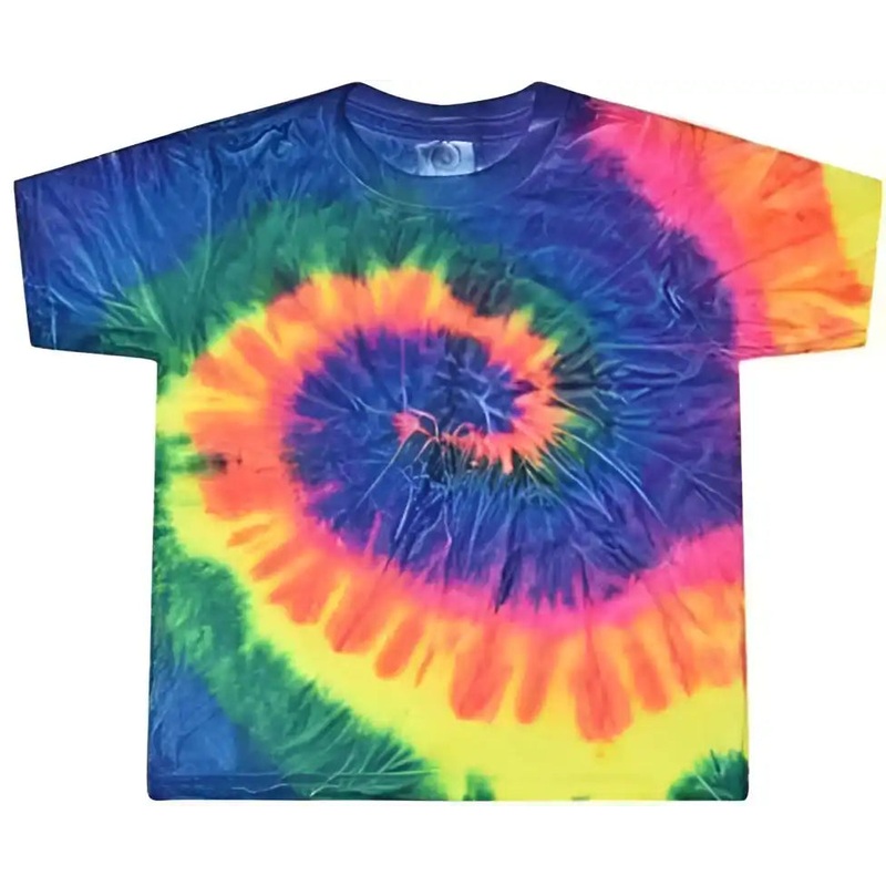 Colortone 1160 Toddler Tie-Dyed T-Shirt – Neon Rainbow