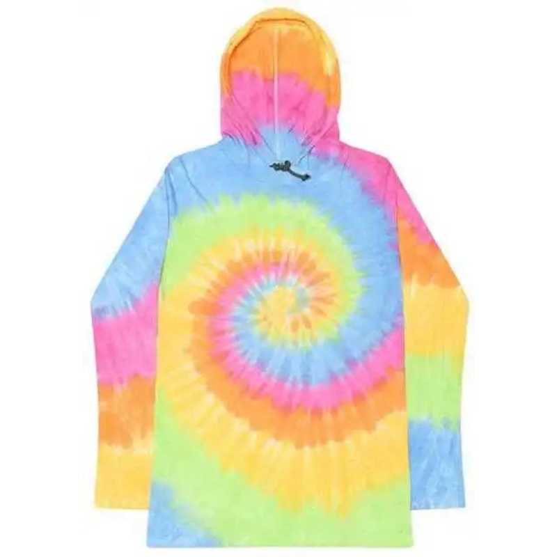 Colortone 2777 Tie-Dyed Hooded Long Sleeve T-Shirt – Eternity