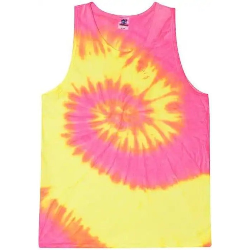 Colortone 3500 Tie-Dyed Tank Top – Fluorescent Swirl
