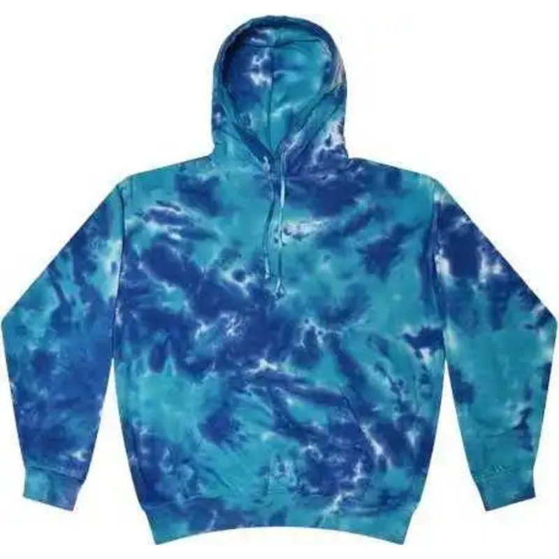 Colortone 8777 Tie-Dyed Hooded Sweatshirt – Multi Blue
