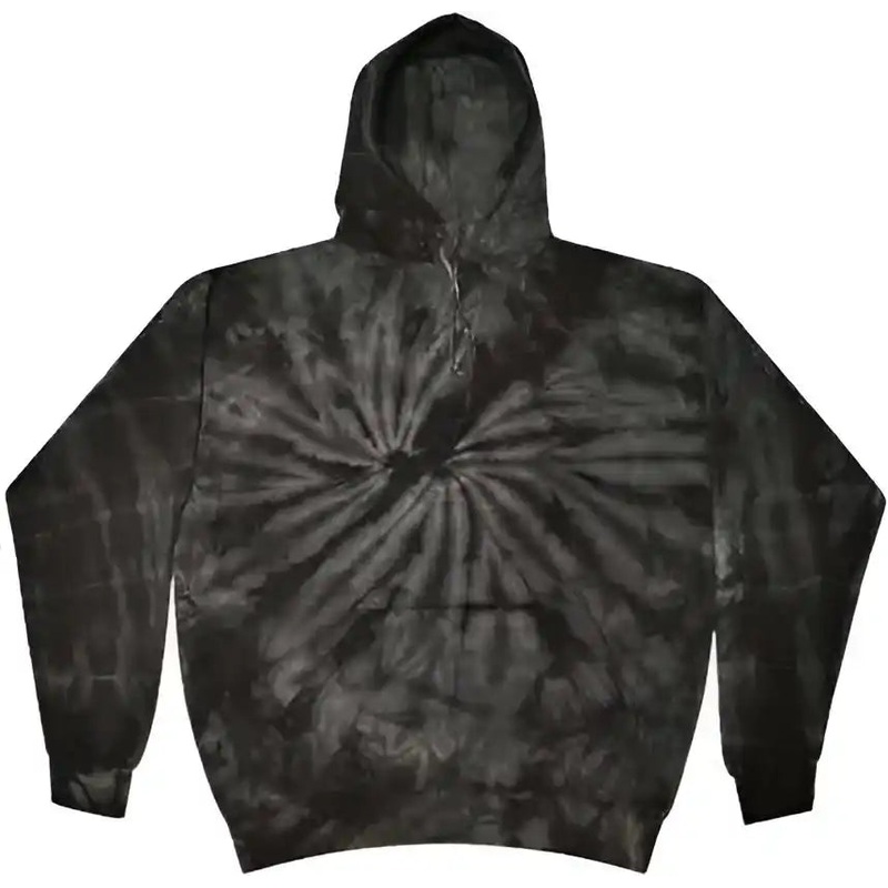 Colortone 8777 Tie-Dyed Hooded Sweatshirt – Spider Black