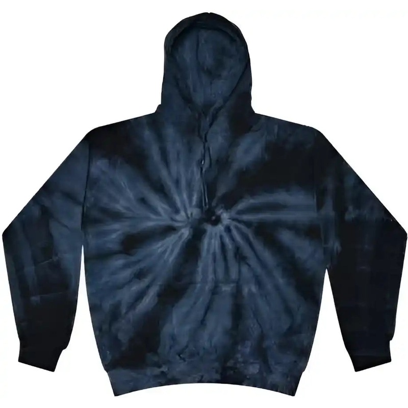 Colortone 8777 Tie-Dyed Hooded Sweatshirt – Spider Navy