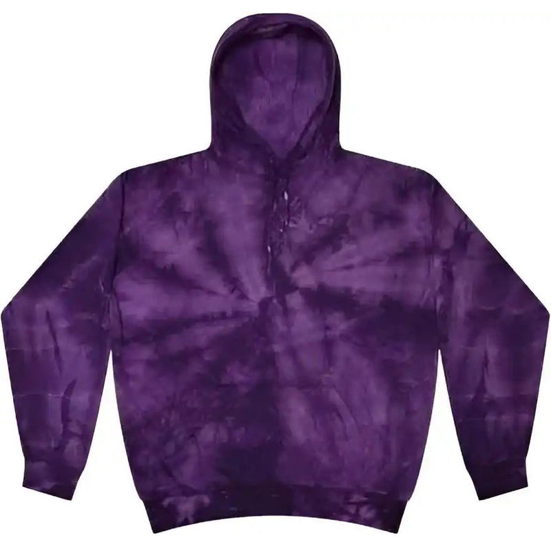 Colortone 8777 Tie-Dyed Hooded Sweatshirt – Spider Purple