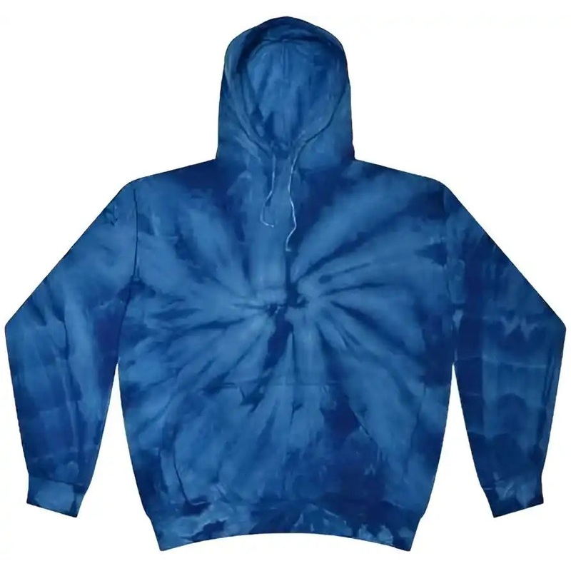 Colortone 8777 Tie-Dyed Hooded Sweatshirt – Spider Royal
