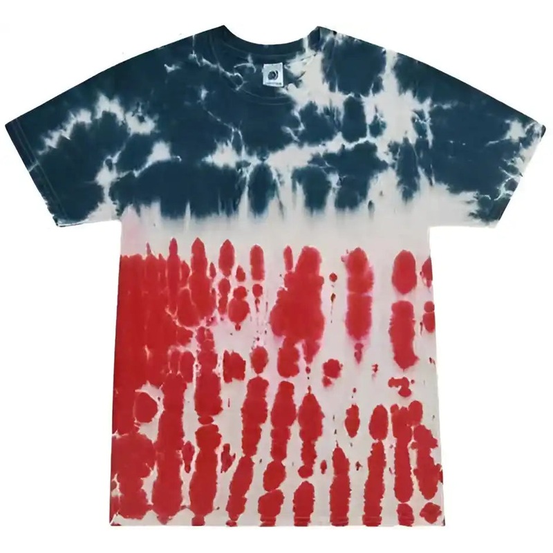 Colortone 1000Y Youth Multi-Color Tie-Dyed T-Shirt – Flag