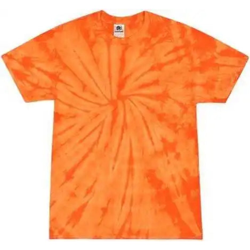 Colortone 1000Y Youth Multi-Color Tie-Dyed T-Shirt – Spider Orange