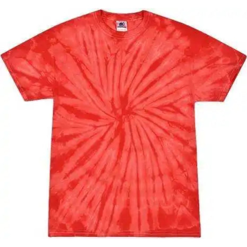 Colortone 1000Y Youth Multi-Color Tie-Dyed T-Shirt – Spider Red